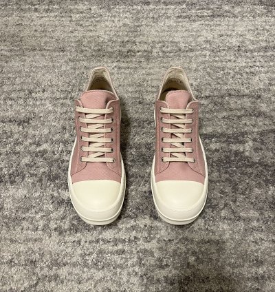 Rick Owens Faded Pink DRKSHDW Low Top Sneakers