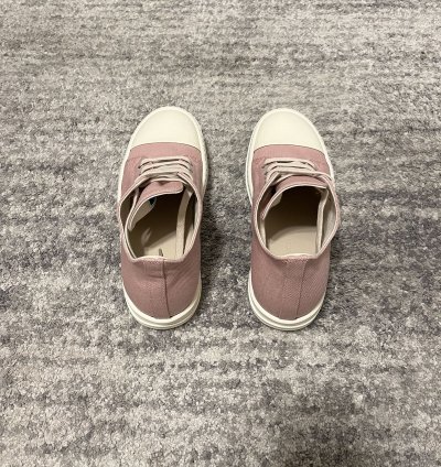 Rick Owens Faded Pink DRKSHDW Low Top Sneakers