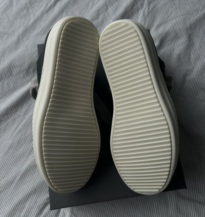 Rick Owens Forest Green Jumbo Lace Leather Sneakers