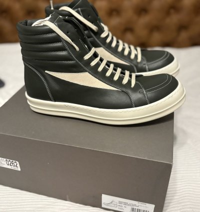 Rick Owens forest green vintage sneakers