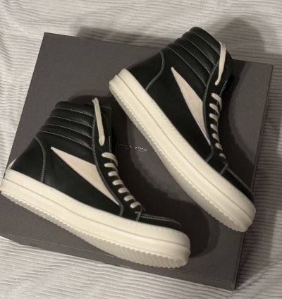 Rick Owens forest green vintage sneakers