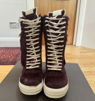 Rick Owens Fur Cargobasket Amethyst