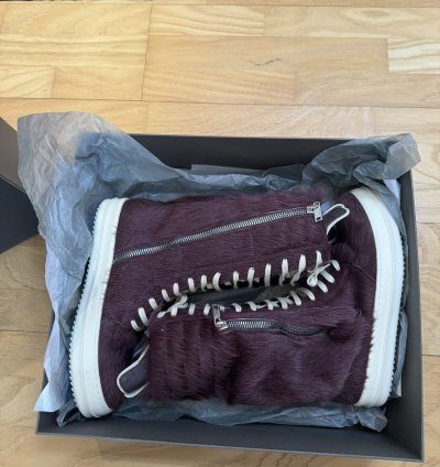 Rick Owens Fur Cargobasket Amethyst