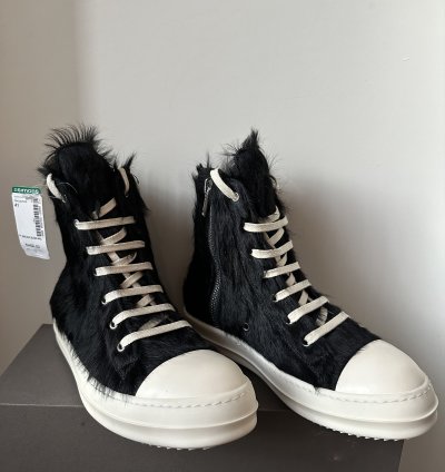 Rick Owens FW22 Pony Hair Ramones Sneaker