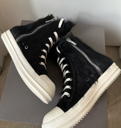 Rick Owens FW22 Pony Hair Ramones Sneaker