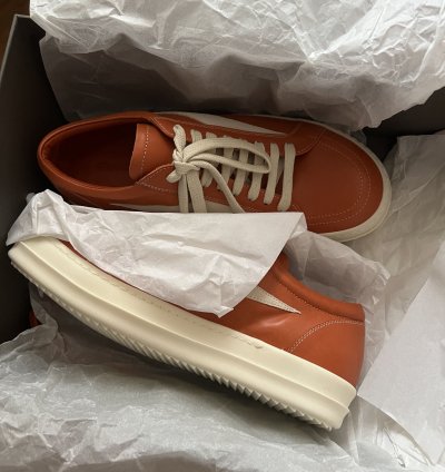 Rick Owens FW22 Strobe Orange Vintage Sneakers Vans