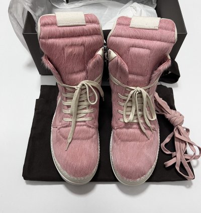 Rick owens fw22 strobe pony hair pink geobasket