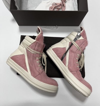 Rick owens fw22 strobe pony hair pink geobasket
