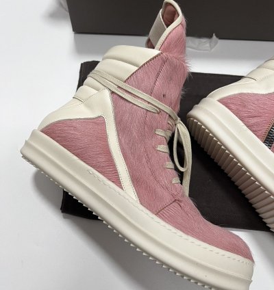 Rick owens fw22 strobe pony hair pink geobasket