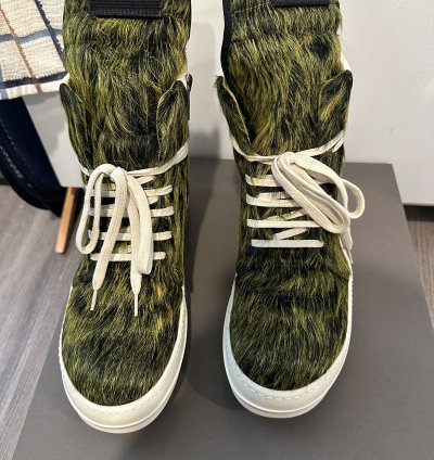 Rick Owens FW23 Grinch Hair Geobaskets Size 40