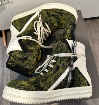 Rick Owens FW23 Grinch Hair Geobaskets Size 40