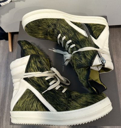 Rick Owens FW23 Grinch Hair Geobaskets Size 40