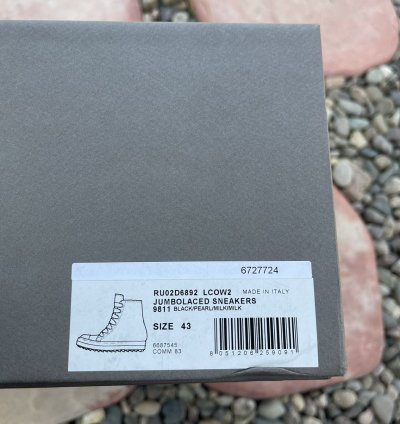 RICK OWENS FW24 PORTERVILLE JUMBOLACED SNEAKERS