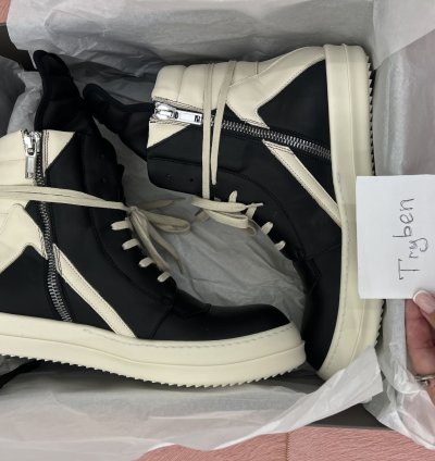 Rick Owens Geobasket Black Milk