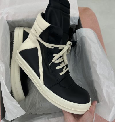 Rick Owens Geobasket Black Milk