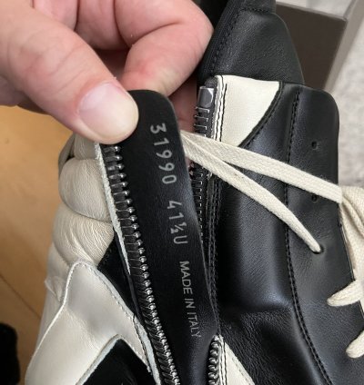 Rick Owens geobasket black milk milk Ru01B1894
