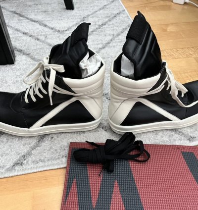 Rick Owens geobasket black milk milk Ru01B1894