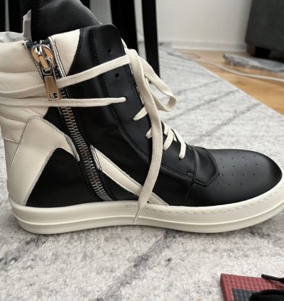 Rick Owens geobasket black milk milk Ru01B1894