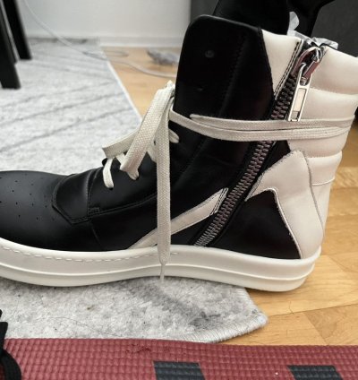 Rick Owens geobasket black milk milk Ru01B1894