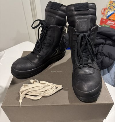 Rick Owens Geobasket Blistered Leather
