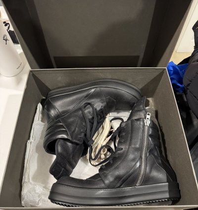 Rick Owens Geobasket Blistered Leather