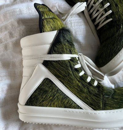 Rick Owens Geobasket Grinch Pony Hair - Size 41