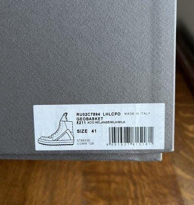 Rick Owens Geobasket Grinch Pony Hair - Size 41