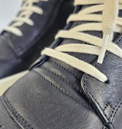 Rick Owens Geobasket High Top Black Milk Sneakers New SS24