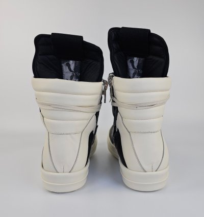 Rick Owens Geobasket High Top Black Milk Sneakers New SS24