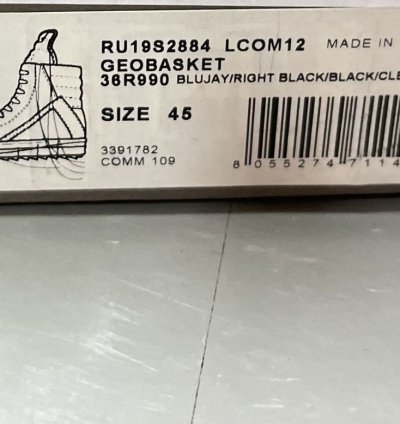 Rick Owens Geobasket High Top Sneakers SS19 - Blujay