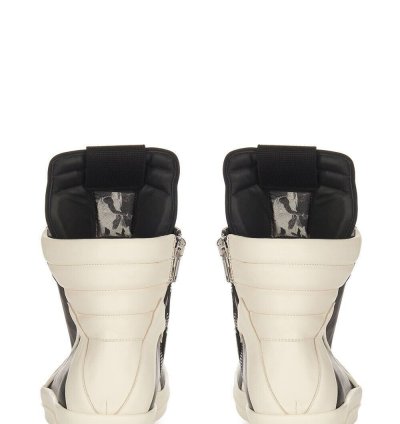 Rick Owens Geobasket Hollywood 1190 Black Milk Sneakers New