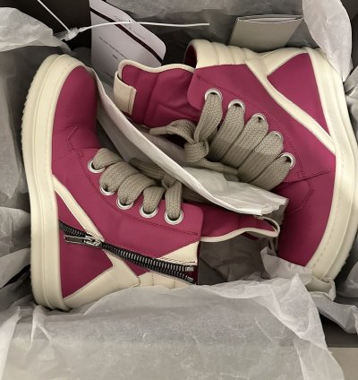 Rick Owens Geobasket in Hot Pink Milk size 41