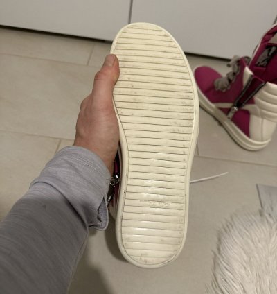 Rick Owens Geobasket in Hot Pink Milk size 41