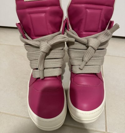 Rick Owens Geobasket in Hot Pink Milk size 41