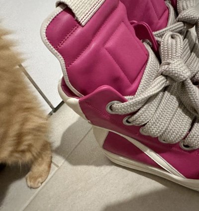Rick Owens Geobasket in Hot Pink Milk size 41
