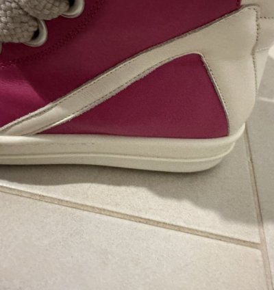 Rick Owens Geobasket in Hot Pink Milk size 41