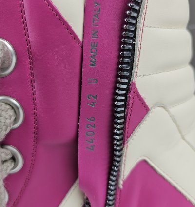 Rick Owens Geobasket Jumbo Laces Hot Pink Sneakers New 42