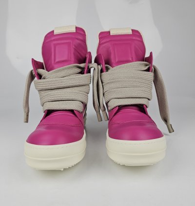 Rick Owens Geobasket Jumbo Laces Hot Pink Sneakers New 42