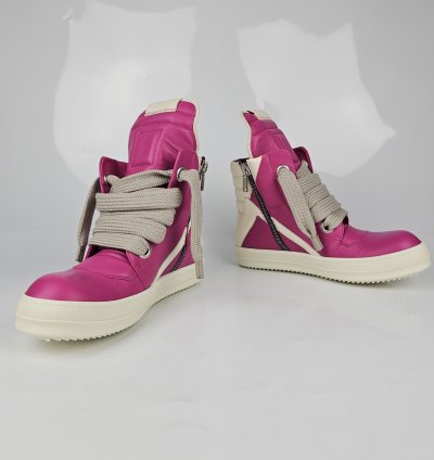 Rick Owens Geobasket Jumbo Laces Hot Pink Sneakers New 42