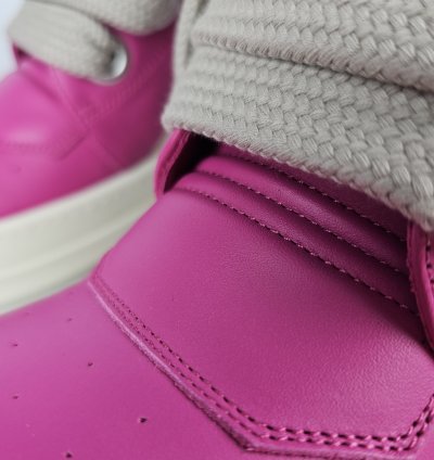 Rick Owens Geobasket Jumbo Laces Hot Pink Sneakers New 42