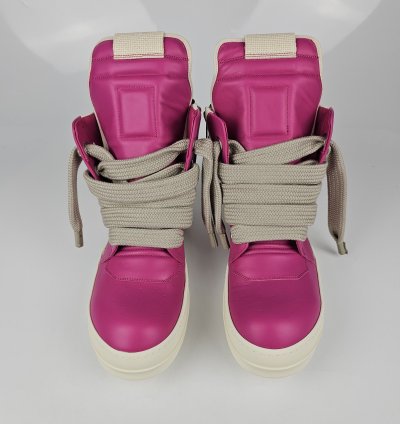 Rick Owens Geobasket Jumbo Laces Hot Pink Sneakers New 42