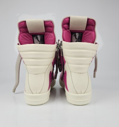 Rick Owens Geobasket Jumbo Laces Hot Pink Sneakers New 42