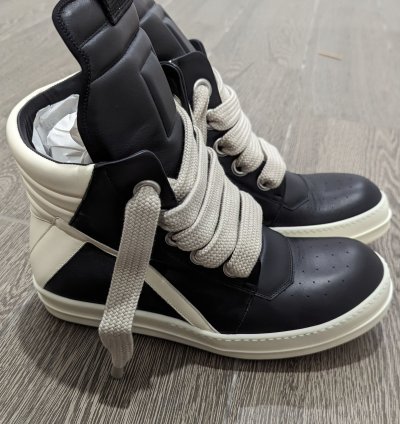 Rick Owens Geobasket Jumbo Laces Sneakers New 46
