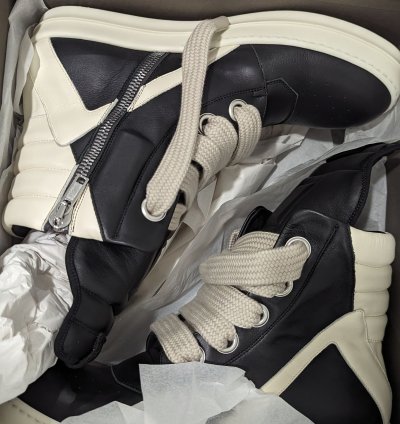 Rick Owens Geobasket Jumbo Laces Sneakers New 46
