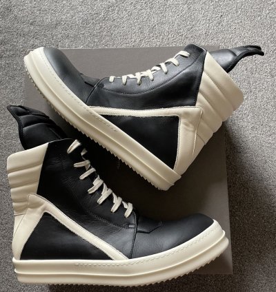 Rick Owens Geobasket LPO black milk UK10 EU44 US11 Brand New