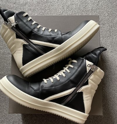 Rick Owens Geobasket LPO black milk UK10 EU44 US11 Brand New