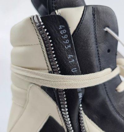 Rick Owens Geobasket Mega Bumper Black Milk Sneakers New