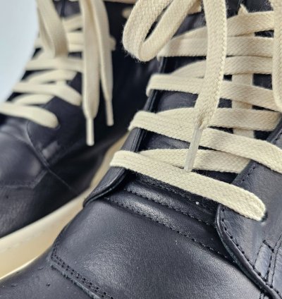 Rick Owens Geobasket Mega Bumper Black Milk Sneakers New