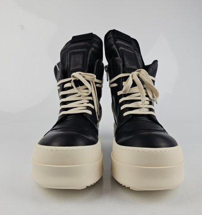 Rick Owens Geobasket Mega Bumper Black Milk Sneakers New