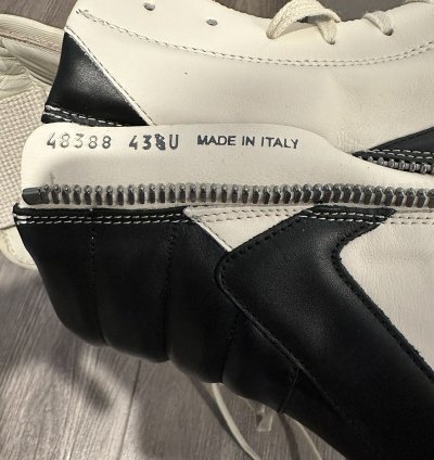 Rick owens geobasket milk black size 43 5